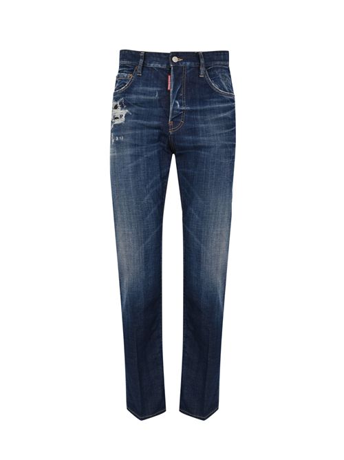 Jeans Teddy lavaggio scuro in denim di cotone stretch DSQUARED2 | S71LB1718 D30010470